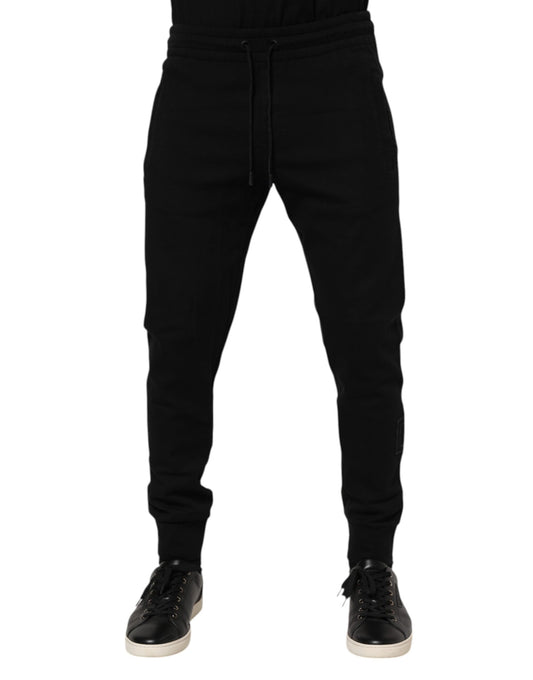 Dolce & Gabbana Schwarze Baumwoll-Jogginghose für Herren