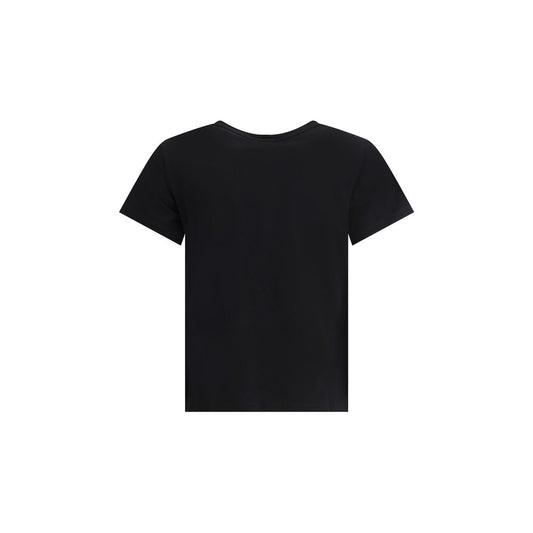 PINKO Black Cotton T-Shirt