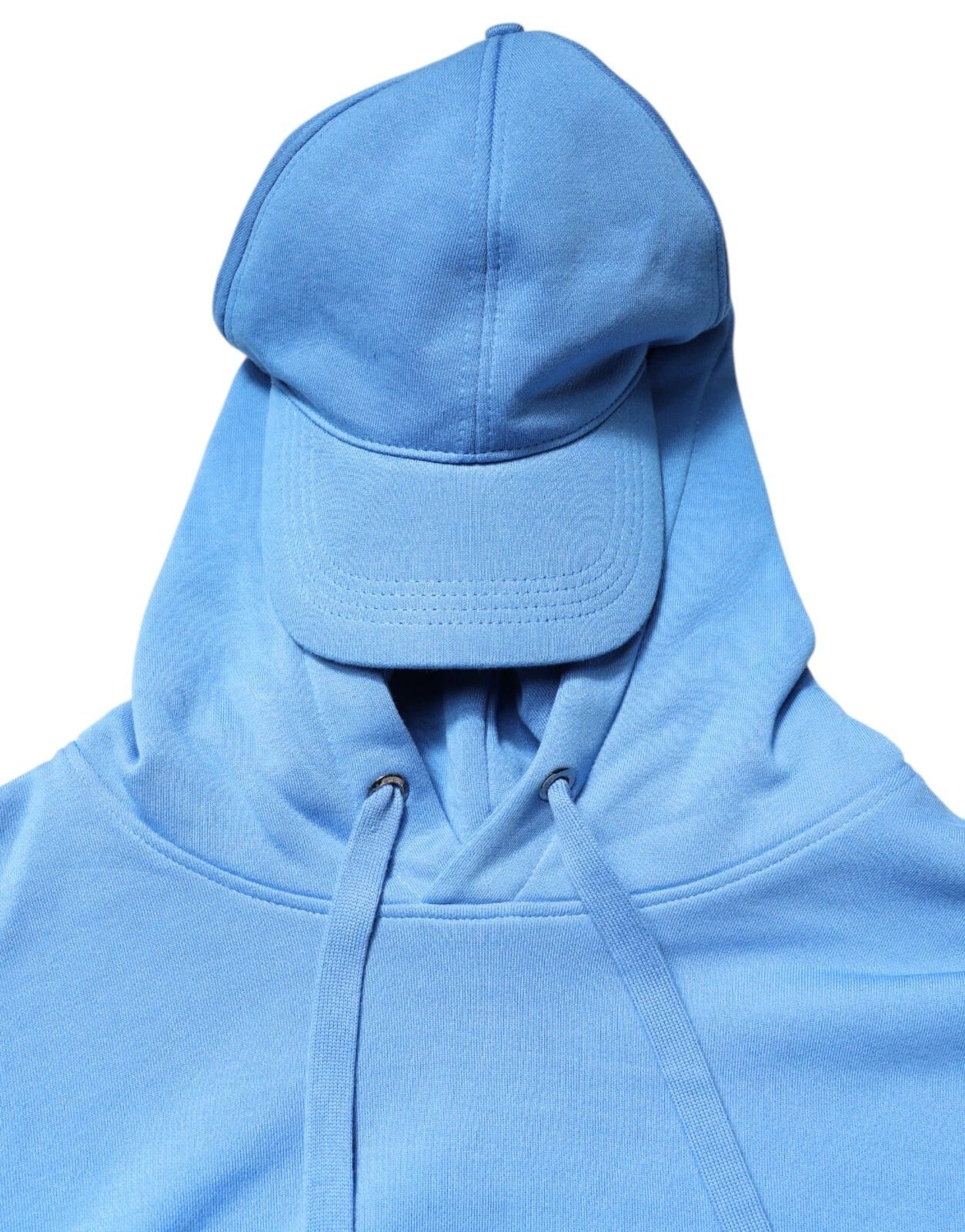 Dolce & Gabbana Blaue Kapuzenweste aus Baumwolle für Herren, Sportbekleidung, Einheitsgröße