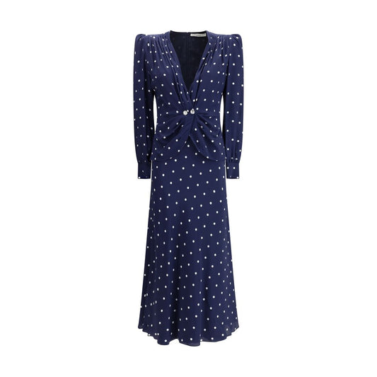 Blaues Cocktailkleid aus Seide von Alessandra Rich