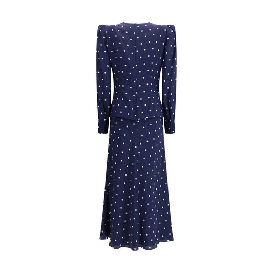 Blaues Cocktailkleid aus Seide von Alessandra Rich