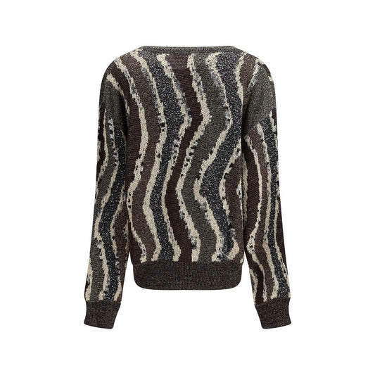 Missoni Braune Viskose-Strickjacke