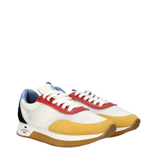 Max Mara Sneaker aus weißem Stoff mit niedrigem Schaft
