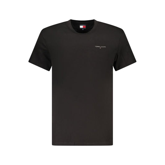 Tommy Hilfiger – Schwarzes Baumwoll-T-Shirt für Herren