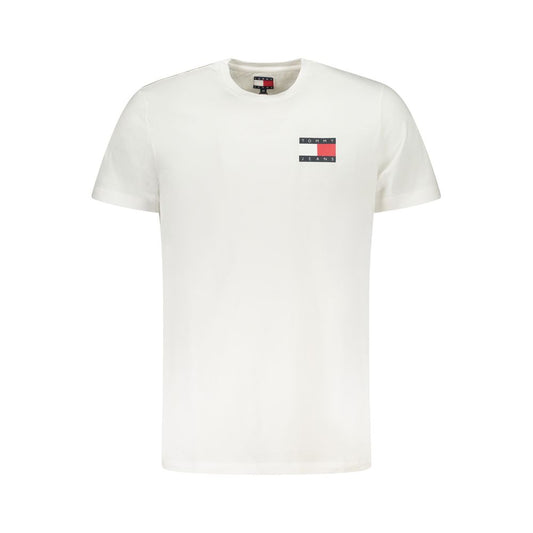 Tommy Hilfiger – Weißes Herren-T-Shirt aus Baumwolle