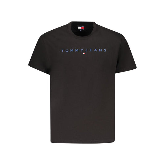 Tommy Hilfiger – Schwarzes Baumwoll-T-Shirt für Herren