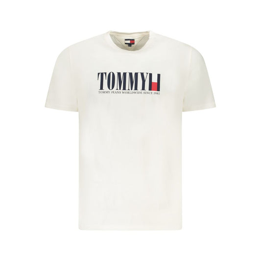 Tommy Hilfiger – Weißes Herren-T-Shirt aus Baumwolle