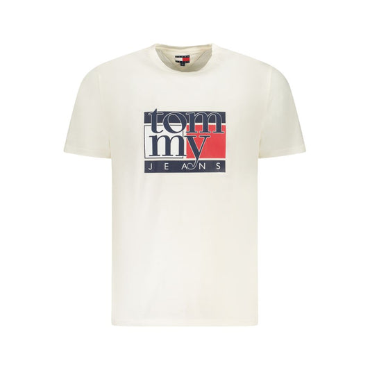 Tommy Hilfiger – Weißes Baumwoll-T-Shirt für Herren