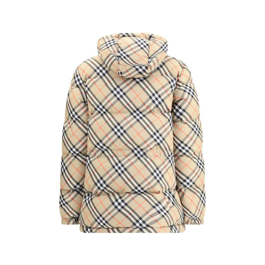 Burberry Daunenjacke mit Kapuze und Karomuster
