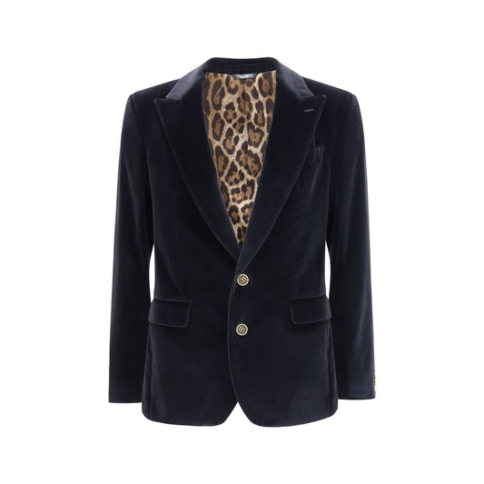 Dolce & Gabbana Schwarzer Blazer aus Baumwolle