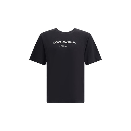 Dolce & Gabbana Schwarzes Baumwoll-T-Shirt