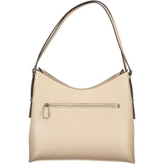 Guess Jeans Beige Polyethylen Damen Handtasche