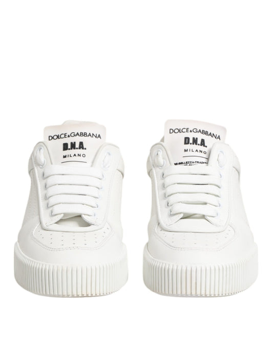 Dolce & Gabbana Weiße Miami Leder Low Top Sneakers Schuhe