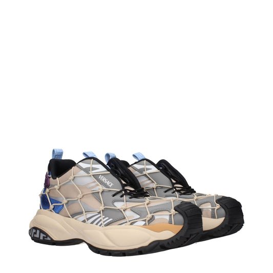Beige Stoff-Sneakers von Versace
