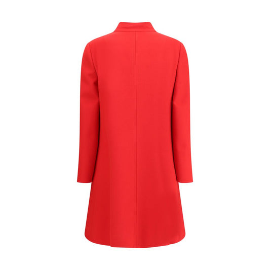 Valentino Roter Wollmantel aus Fleece