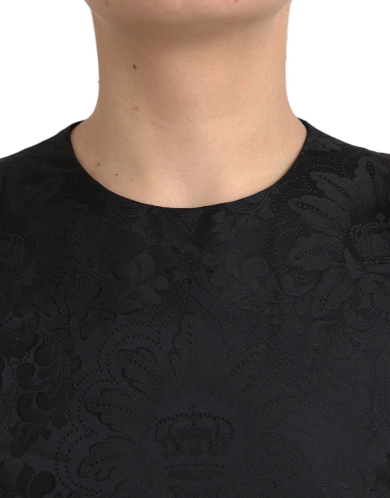 Dolce & Gabbana – Schwarzes, ärmelloses, figurbetontes Minikleid in A-Linie