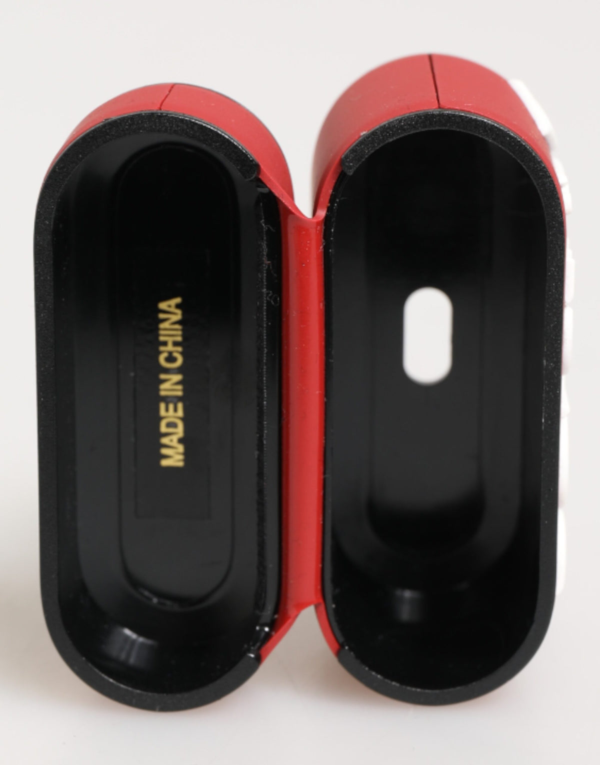 Dolce & Gabbana – Airpods-Etui aus Silikon mit geprägtem Logo in Rot und Weiß