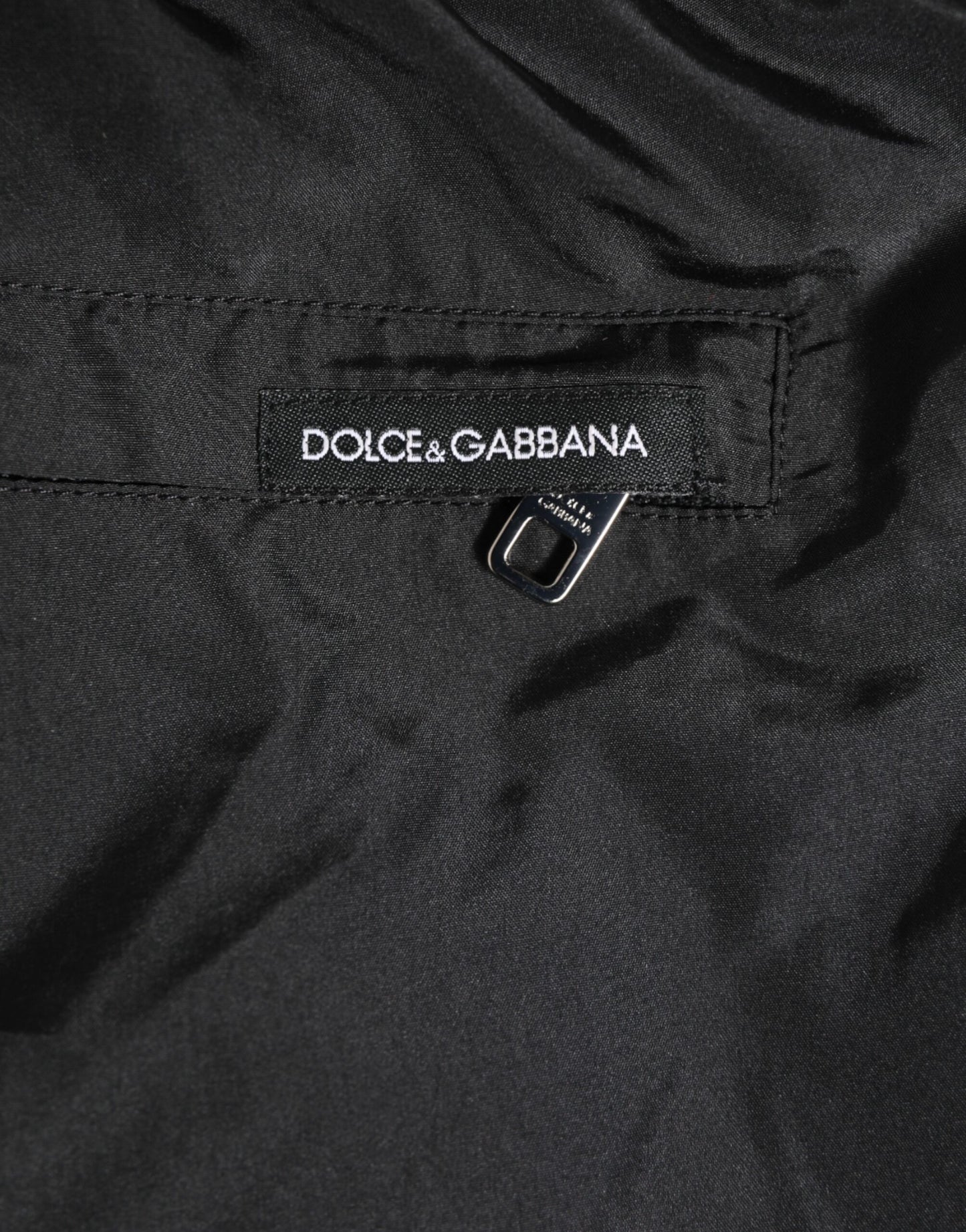 Dolce & Gabbana Schwarze Nylon KING Sideband Herren Boxershorts Bademode