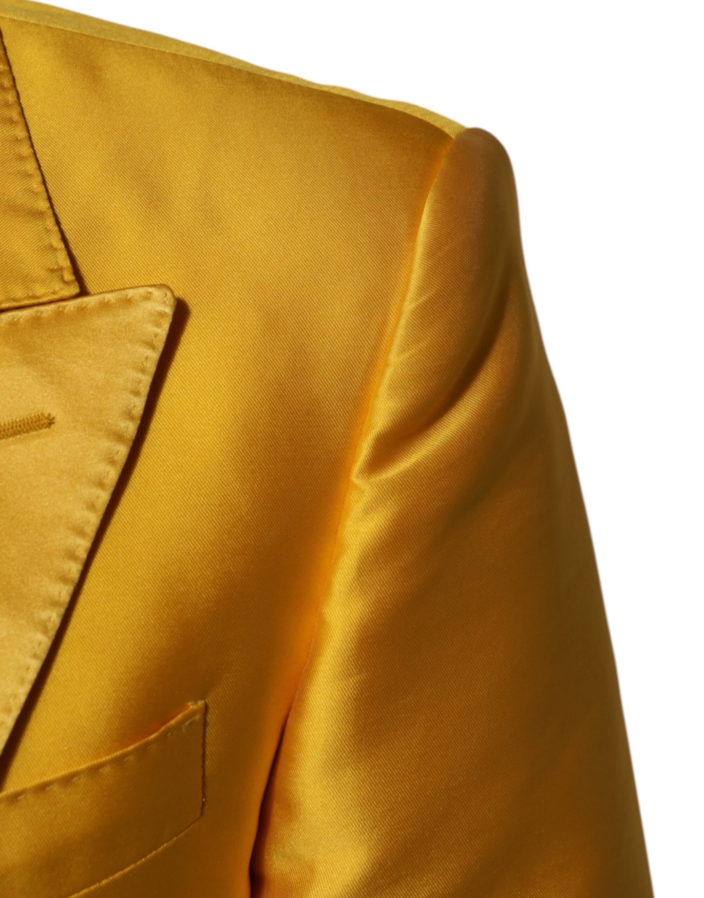 Dolce & Gabbana Gelber 2-teiliger Herrenanzug aus Seidenmischung SICILIA