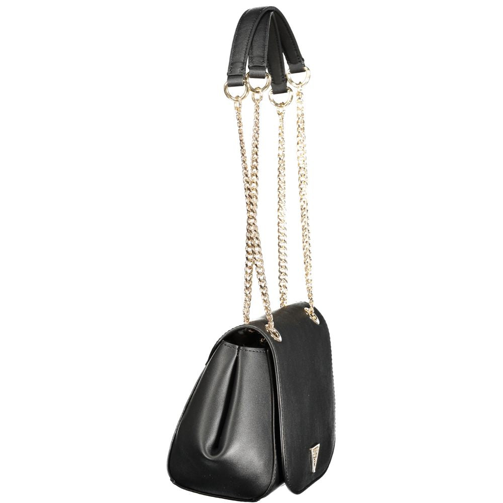 Guess Jeans Nero Poliuretano Women Handbag