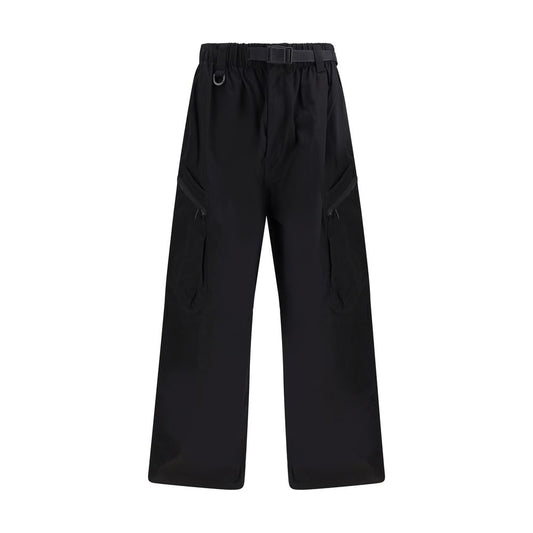 Y-3 Schwarze Baumwoll-Cargohose