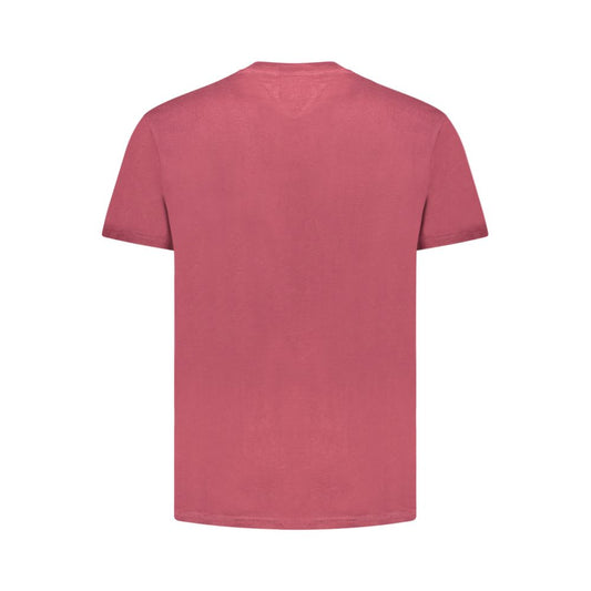 Tommy Hilfiger – Rotes Herren-T-Shirt aus Baumwolle