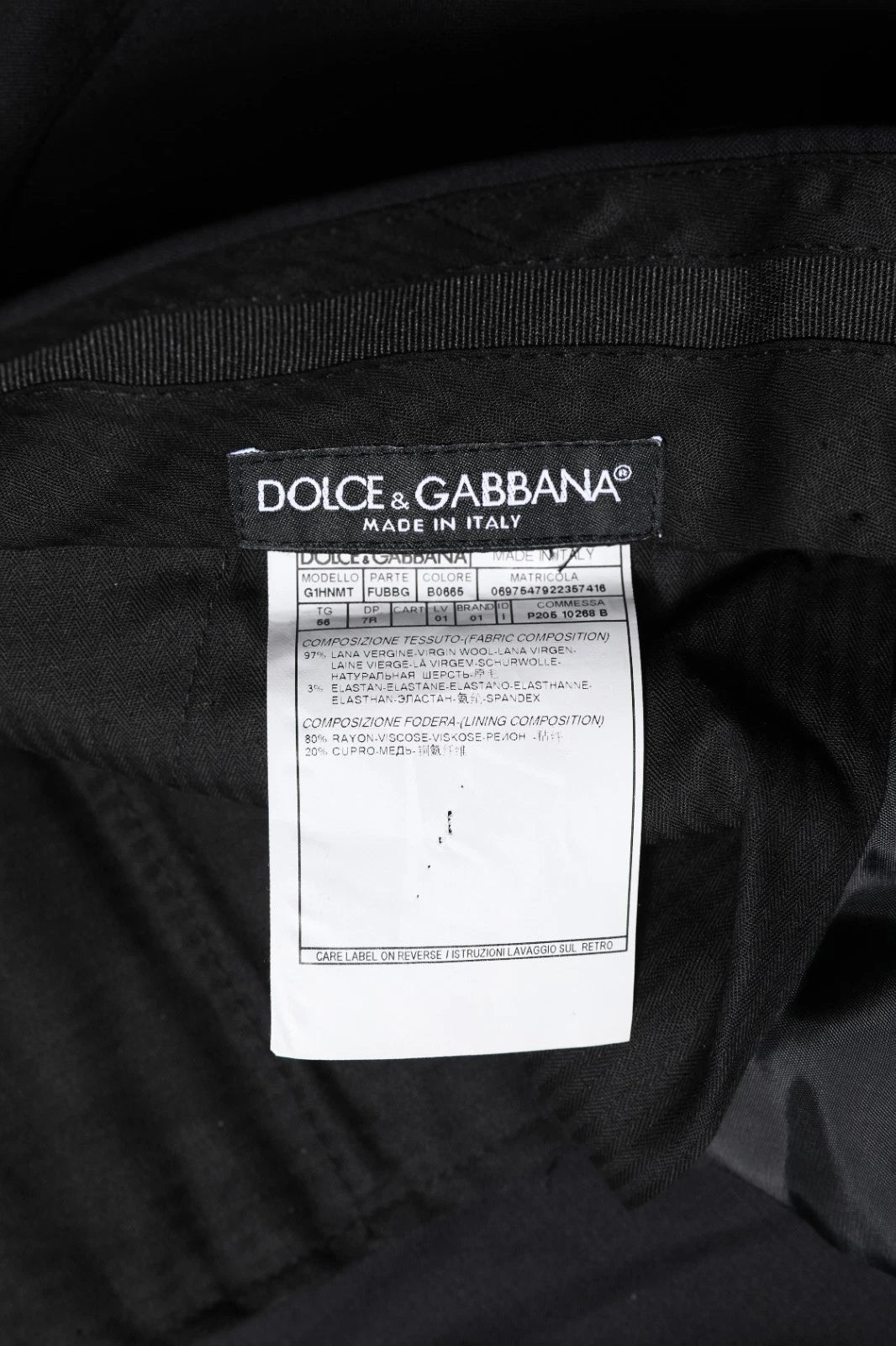 Dolce & Gabbana Schwarze Wollhose für formelle Anlässe für Herren