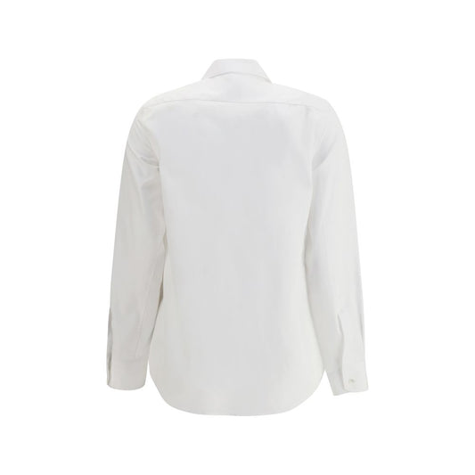Sara Roka White Cotton Dress Shirt
