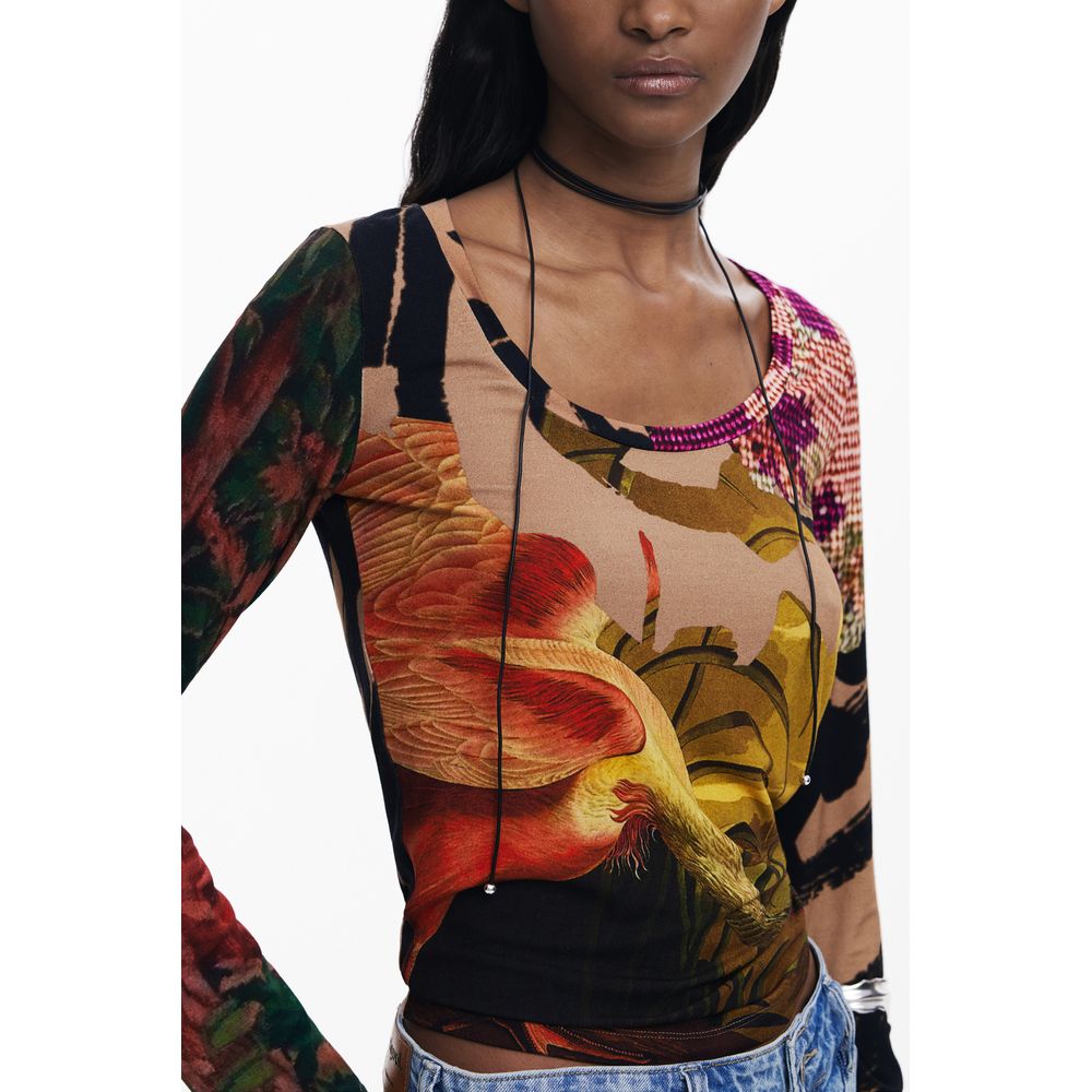 Desigual Braunes Viskose Damen-T-Shirt