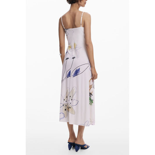 Desigual Weißes Polyester-Damenkleid