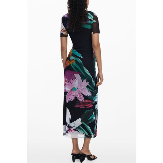 Desigual Schwarzes Polyester-Damenkleid