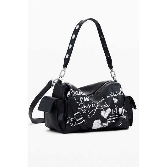 Desigual Schwarze Polyethylen-Damenhandtasche