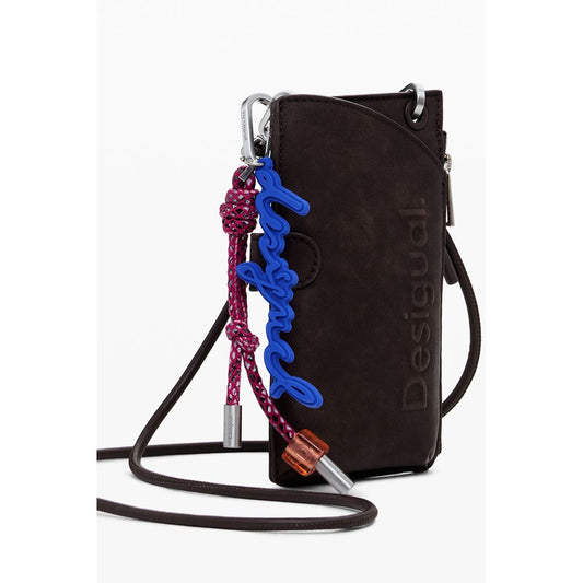 Desigual Braune Polyethylen-Damenbrieftasche