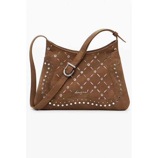 Desigual Braune Polyethylen-Damenhandtasche