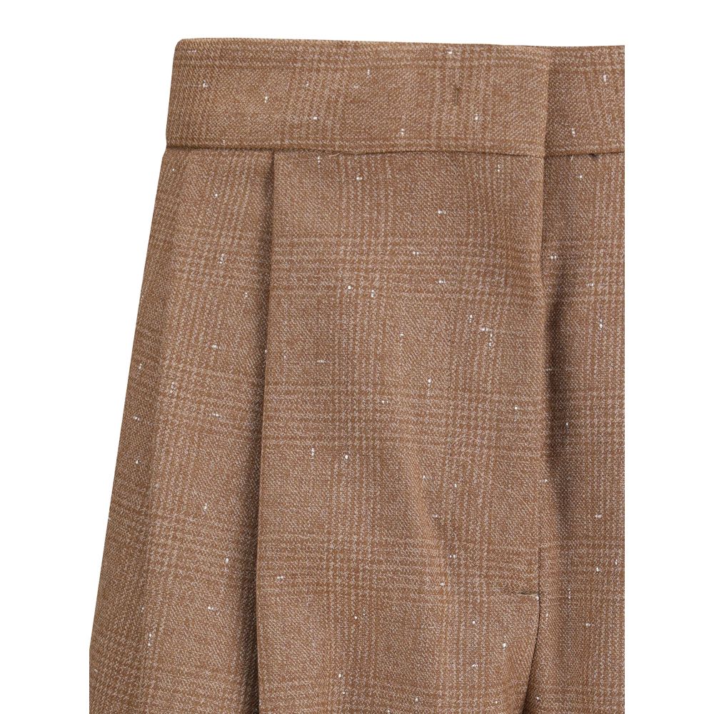 Fabiana Filippi Beige Woll-Fleece-Hose