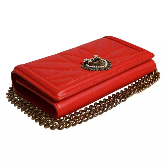 Dolce & Gabbana Red Quilted Devotion Crossbody 11 PRO Handytasche
