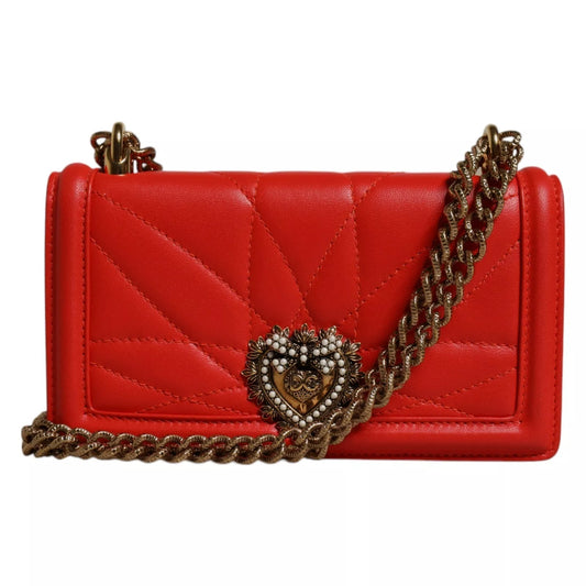 Dolce & Gabbana Red Quilted Devotion Crossbody 11 PRO Handytasche