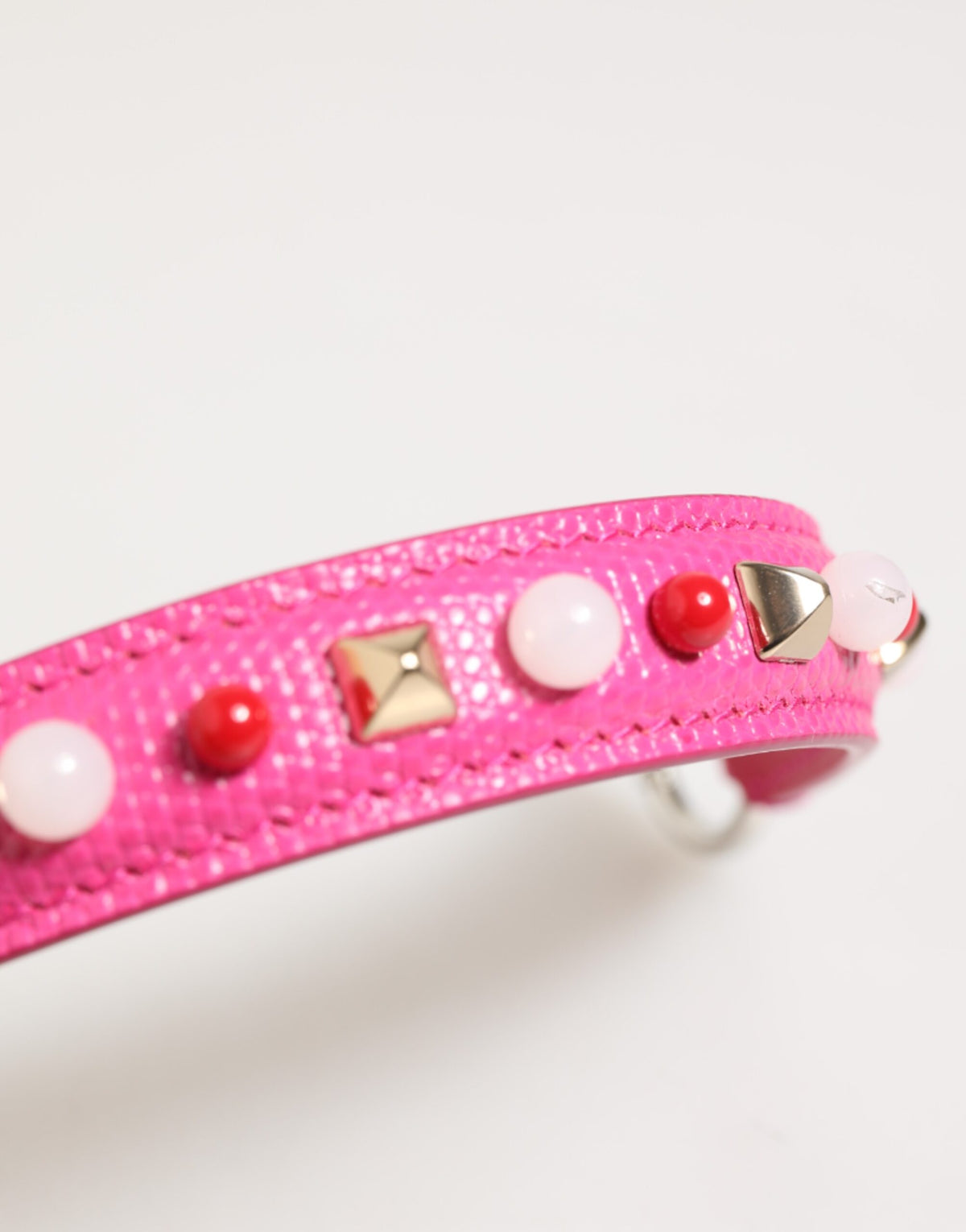 Dolce & Gabbana Rosa verzierter Ledertaschengriff Damen Schultergurt