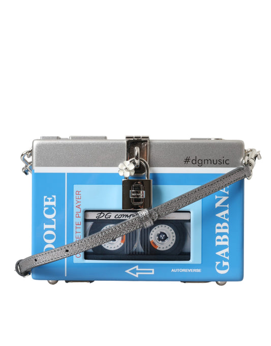 Dolce & Gabbana – Mehrfarbige Umhängetasche mit Kassettenspieler-Box „DG Music“