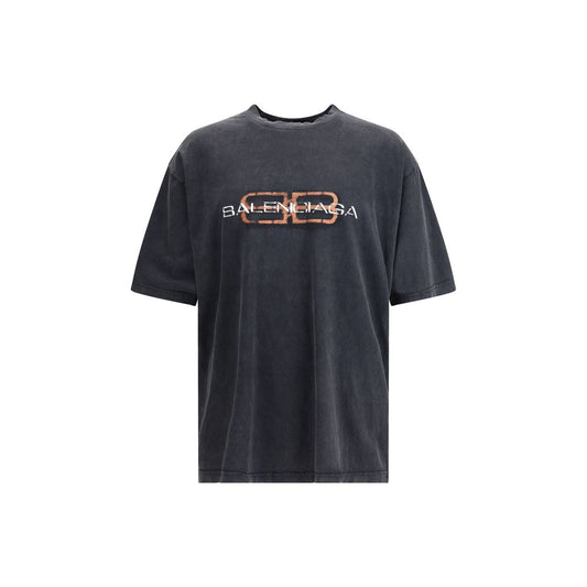 Balenciaga Graues Baumwoll-T-Shirt