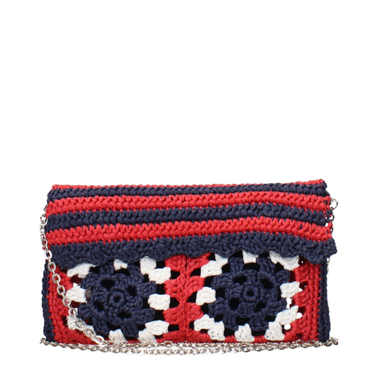 Miu Miu Clutch-Tasche aus mehrfarbigem Raffiastroh