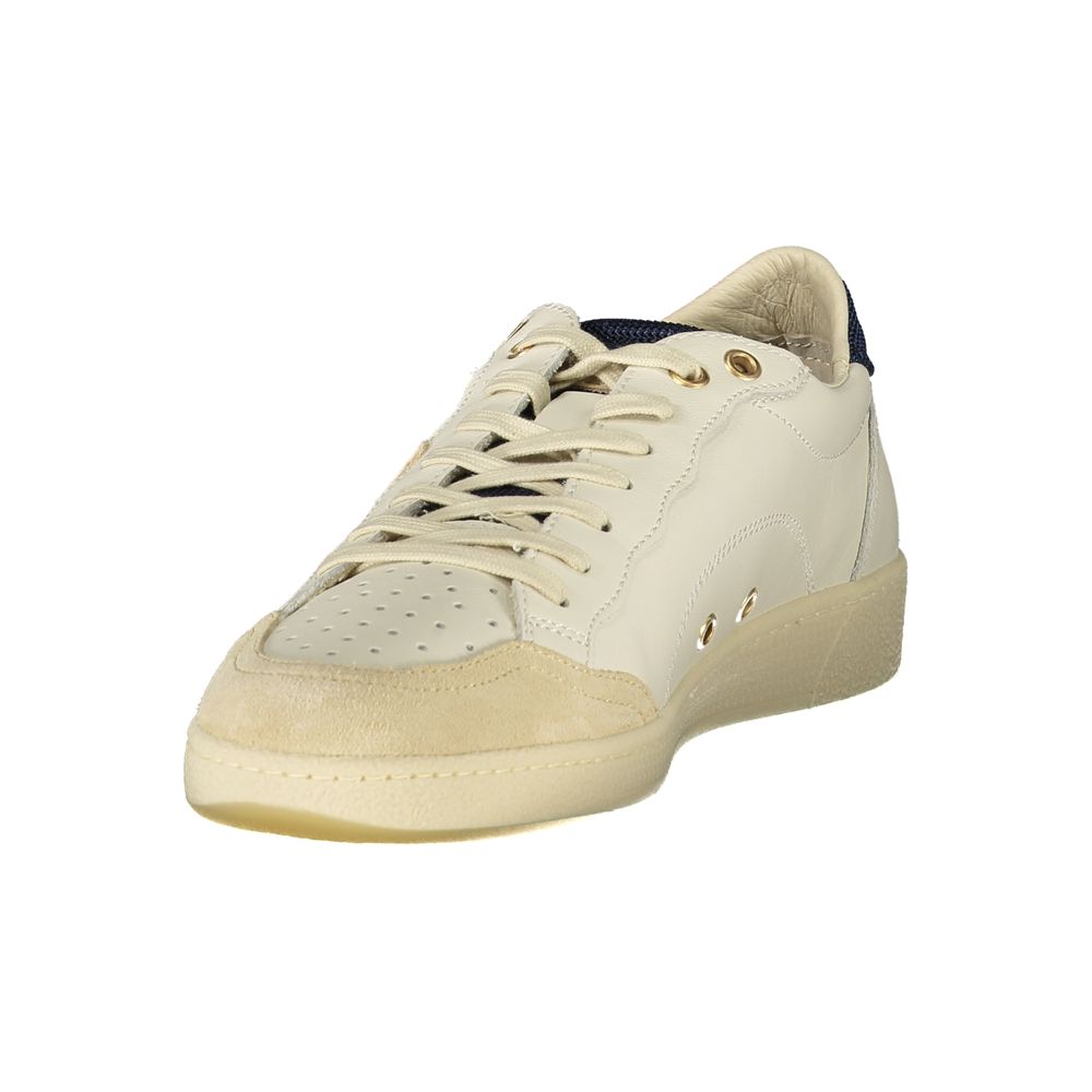 Blauer White Polyurethane Men Sneaker