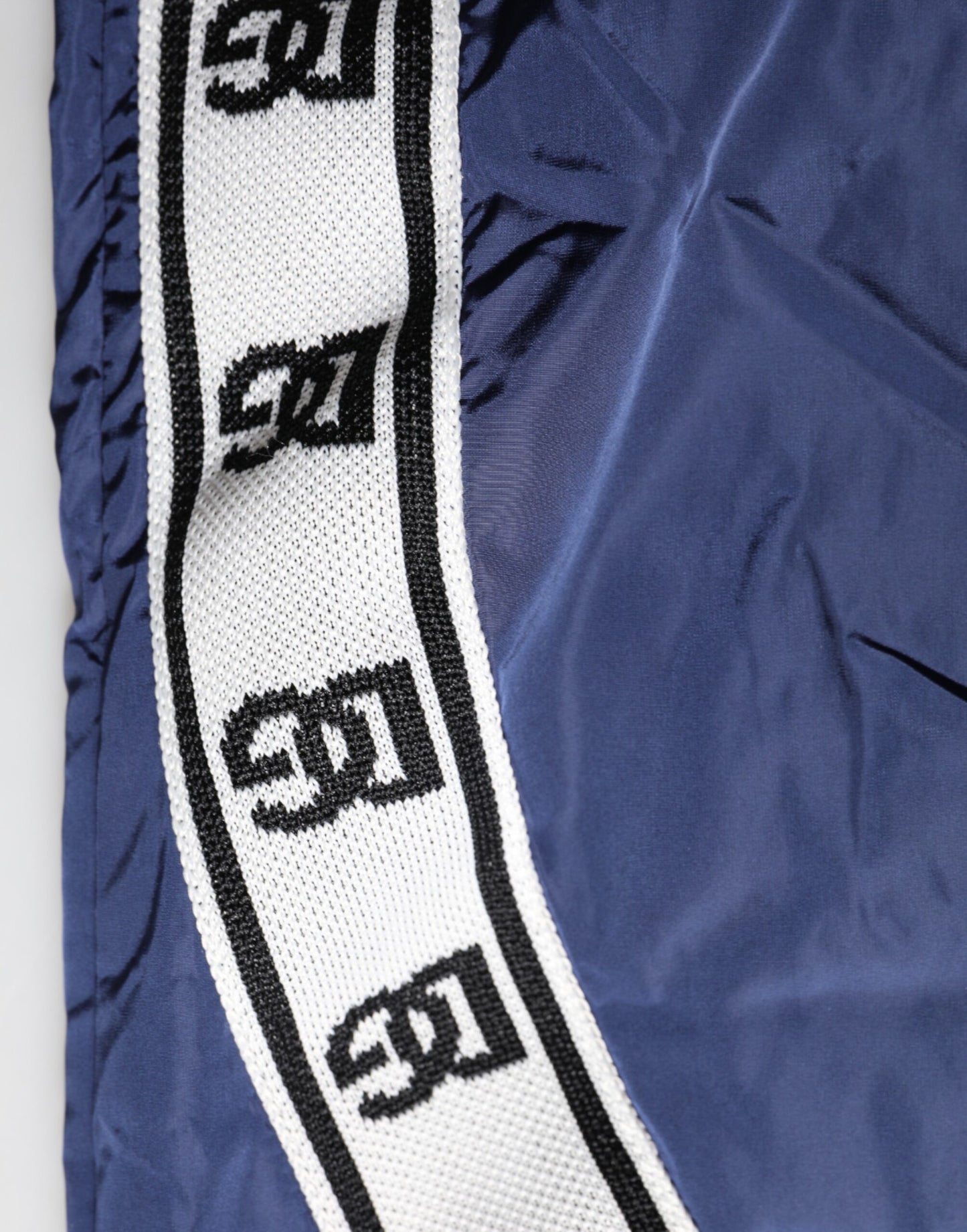Dolce & Gabbana – Blaue Jogginghose aus Nylon mit geradem Bein