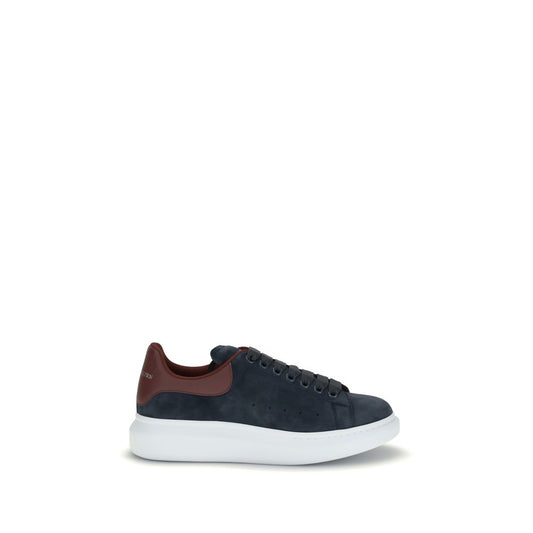 Alexander McQueen Blaue Leder-Sneaker mit dicker Sohle