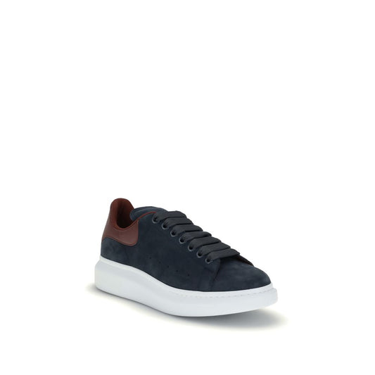 Alexander McQueen Blaue Leder-Sneaker mit dicker Sohle
