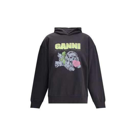 Ganni Schwarzes Baumwoll-Sweatshirt