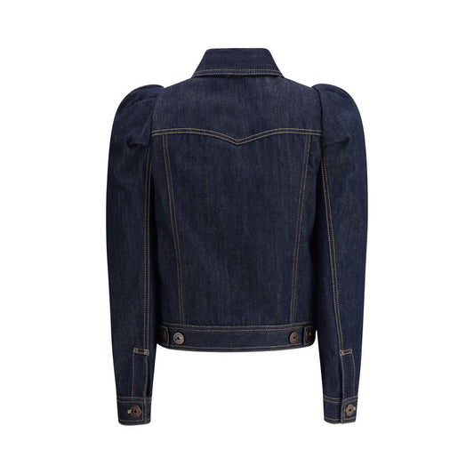 Alexander McQueen Jeansjacke mit spitzen Schultern