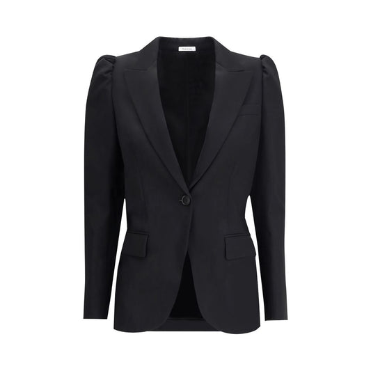 Alexander McQueen Schwarze einreihige Jacke