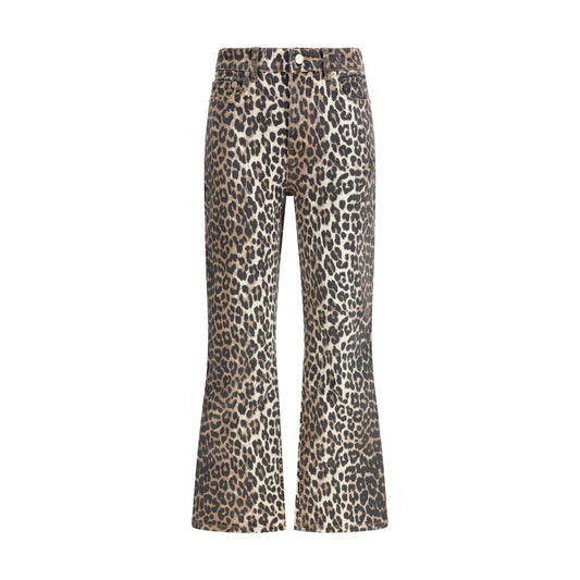 Ganni Hose mit Animalprint