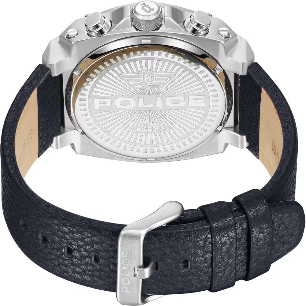 Blaue Lederuhr von Police